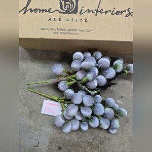 Vintage Home Interiors Grape Clusters Fruit Accents Stem Sprays